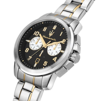 Montre Maserati Successo Limited Edition Chronographe en acier inoxydable avec cadran noir et quartz R8873621028 pour homme