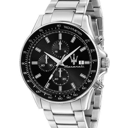 HORS Montre Homme Maserati Sfida Chronographe Cadran Noir Quartz R8873640015 100M