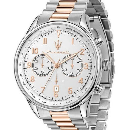 HORS Montre Homme Maserati Tradizione Chronographe Cadran Argent Quartz R8873646002 100M