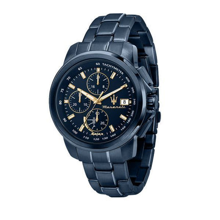 Maserati chronographe en acier inoxydable cadran bleu solaire R8873649002 montre homme fr