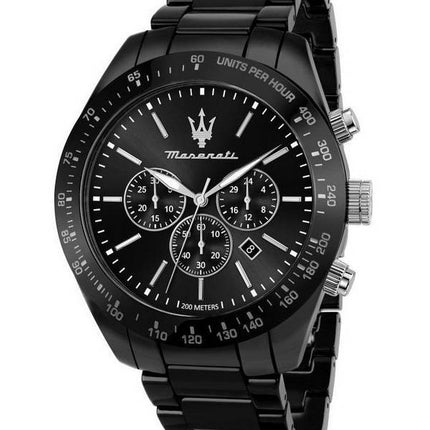 Montre Homme Maserati Traguardo Chronographe Acier Inoxydable Cadran Noir Quartz R8873650001 200M