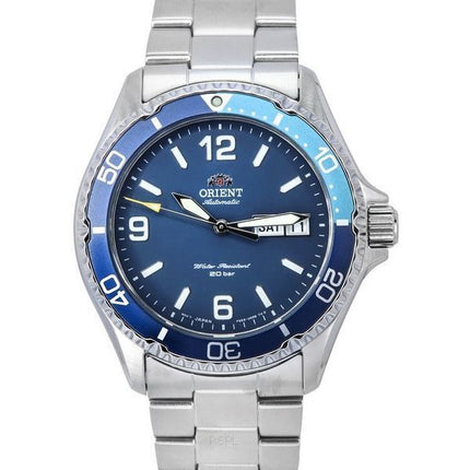 Montre pour homme Orient Sports Kamasu Mako III en acier inoxydable avec cadran bleu automatique RA-AA0818L19B 200M