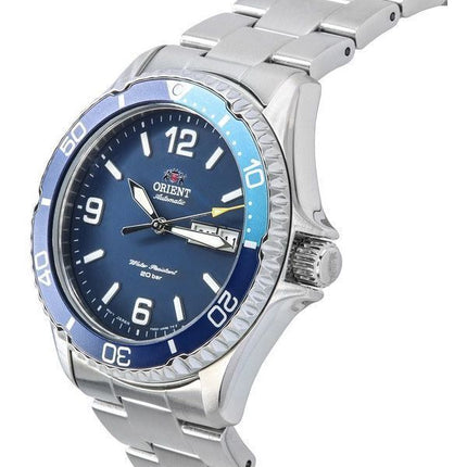 Montre pour homme Orient Sports Kamasu Mako III en acier inoxydable avec cadran bleu automatique RA-AA0818L19B 200M