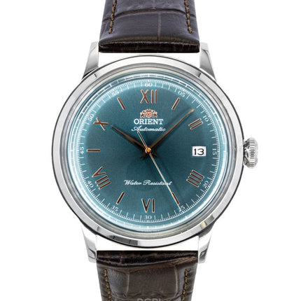 Montre automatique Orient Classic pour homme, bracelet en cuir, cadran vert, RA-AC0023E