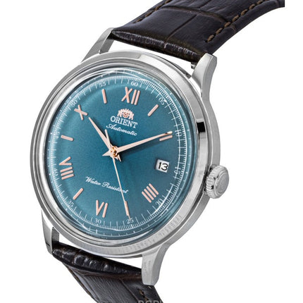 Montre automatique Orient Classic pour homme, bracelet en cuir, cadran vert, RA-AC0023E