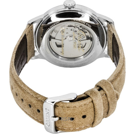Montre homme Orient Classic 75e anniversaire édition limitée avec cadran blanc automatique RA-AC0027S et bracelet supplémentaire