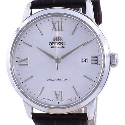 Orient Contemporain Cadran Blanc Cuir Automatique RA-AC0F12S10B Montre Homme