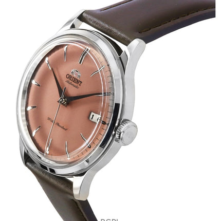 Montre automatique pour homme Orient Bambino, édition limitée, bracelet en cuir, cadran cuivré, RA-AC0M15Y