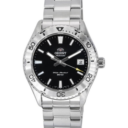 Montre de plongée automatique Orient Sports Mako en acier inoxydable avec cadran noir RA-AC0Q01B10B RA-AC0Q01B30B 200 m pour hom