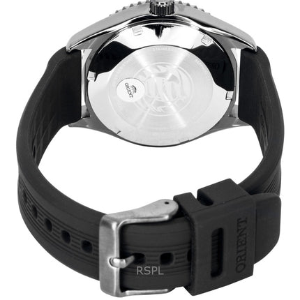 Montre de plongée automatique Orient Mako pour homme, bracelet en silicone, cadran noir, RA-AC0Q10N, 200 m