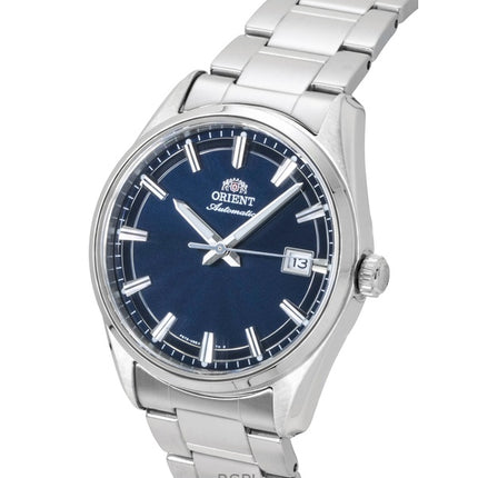Montre homme Orient Stretto en acier inoxydable, cadran bleu, automatique RA-AC0R02L