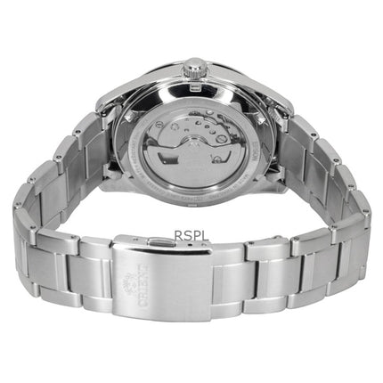 Montre homme Orient Stretto en acier inoxydable, cadran bleu, automatique RA-AC0R02L