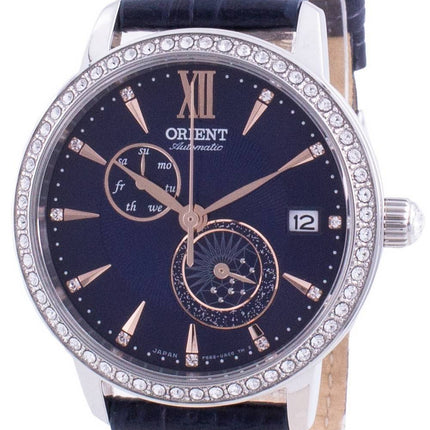 Montre pour femme Orient Sun &amp, Moon Phase Diamond Accents Automatic Japan Made RA-AK0006L00C