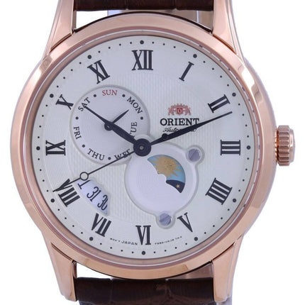 Montre pour homme Orient Classic Sun &amp, Moon Champagne Dial Automatic RA-AK0007S10B