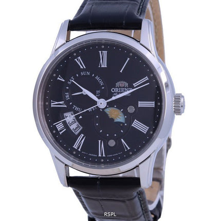 Montre pour homme Orient Sun &amp, Moon cadran noir automatique RA-AK0010B10B