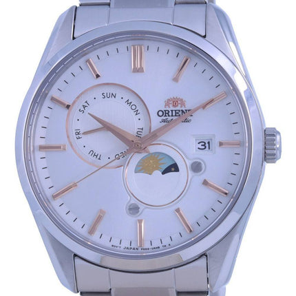 Montre pour homme Orient Classic Sun &  Moon Silver Dial Automatic RA-AK0306S10B