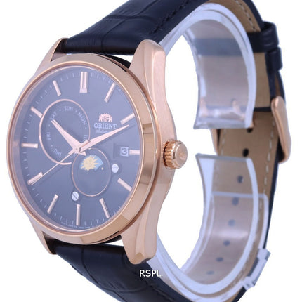 Montre pour homme Orient Classic Sun &  Moon Gen cadran noir automatique RA-AK0309B10B