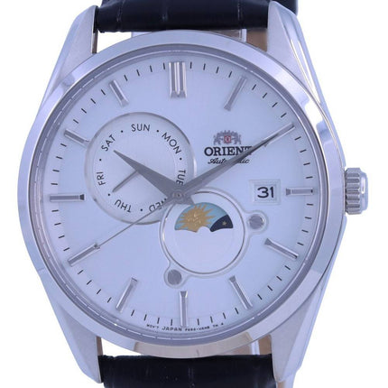 Montre automatique pour homme Orient Classic Sun And Moon avec cadran blanc RA-AK0310S10B RA-AK0310S30B
