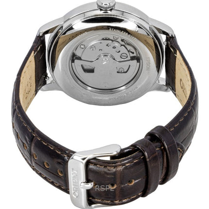 Montre automatique pour homme Orient Classic Soleil et Lune, bracelet en cuir, cadran bordeaux, RA-AK0807R