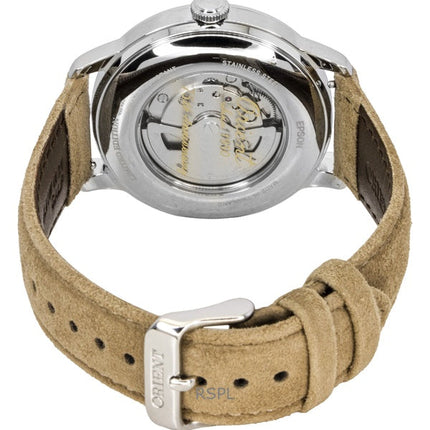 Montre homme Orient Classic édition limitée 75e anniversaire, cadran blanc, automatique, soleil et lune, RA-AK0808S
