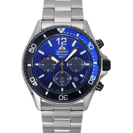 Montre de plongée à quartz Orient Sports RA-TX0208L 200M pour homme, édition limitée, cadran dégradé bleu, 20e anniversaire