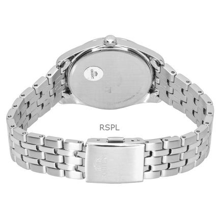 Montre femme Orient Stretto en acier inoxydable, cadran bleu, solaire RA-WG0602L
