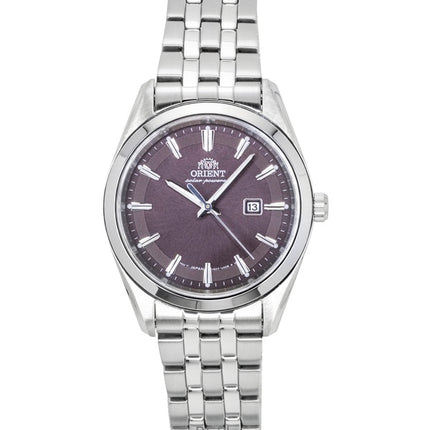 Montre femme Orient Stretto RA-WG0603R en acier inoxydable, cadran marron, solaire