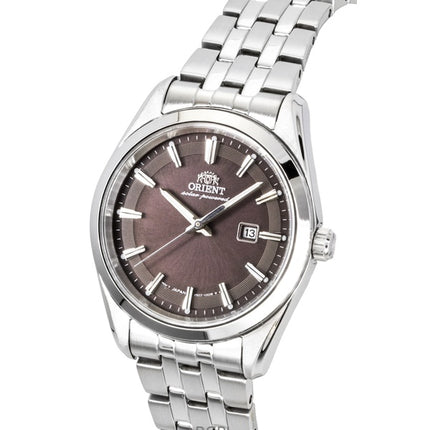 Montre femme Orient Stretto RA-WG0603R en acier inoxydable, cadran marron, solaire