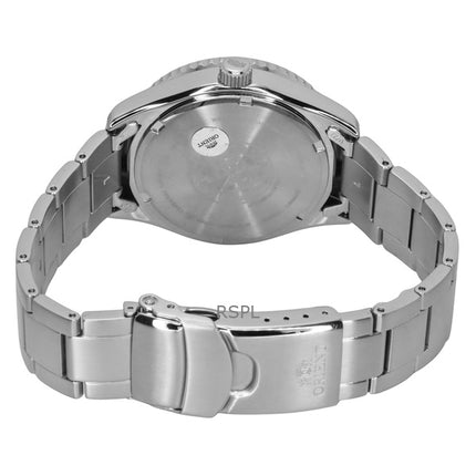 Montre de plongée solaire Orient Mako III en acier inoxydable avec cadran ivoire RA-WJ0003S pour homme, 200 m