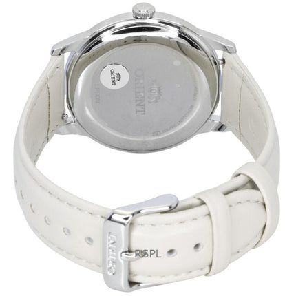 Montre homme Orient Bambino, bracelet cuir, cadran rose, solaire RA-WK0005P