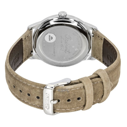 Montre homme Orient Bambino édition limitée 75e anniversaire, cadran blanc solaire RA-WK0006S, avec bracelet supplémentaire