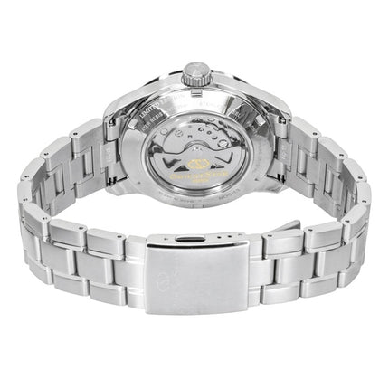 Montre homme Orient Star Contemporary Mechanical Limited Edition en acier inoxydable, cadran bleu-gris à cœur ouvert, automatique RE-AT0021L, étanche à 100 m