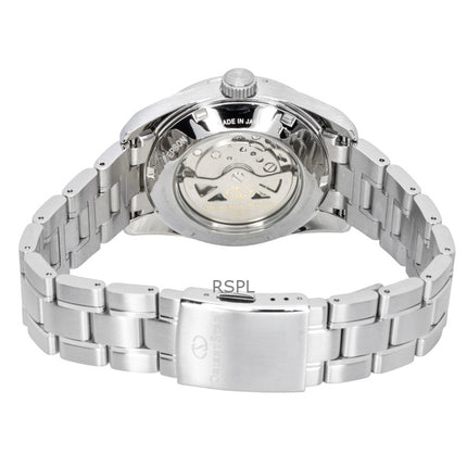 Montre homme Orient Star Contemporary en acier inoxydable, cadran bleu glacier, automatique, 100 m, RE-AU0109L