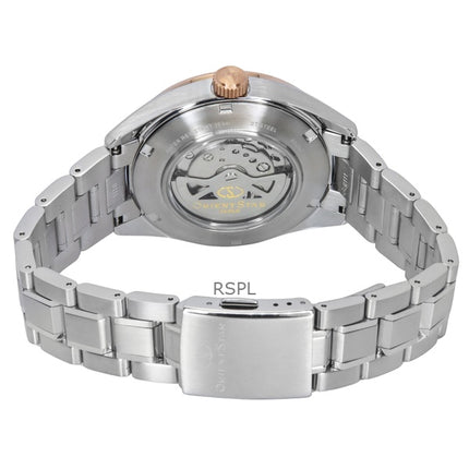 Montre homme Orient Star Contemporary en acier inoxydable squelette cadran ivoire automatique RE-AV0123G 100M