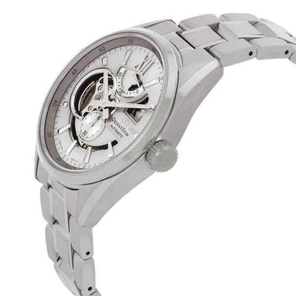 Montre pour homme Orient Star contemporaine en acier inoxydable squelette avec cadran argenté automatique RE-AV0125S00B 100M