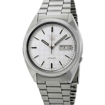 Montre homme Seiko 5 automatique à cadran blanc SNXF05K1 remise à neuf