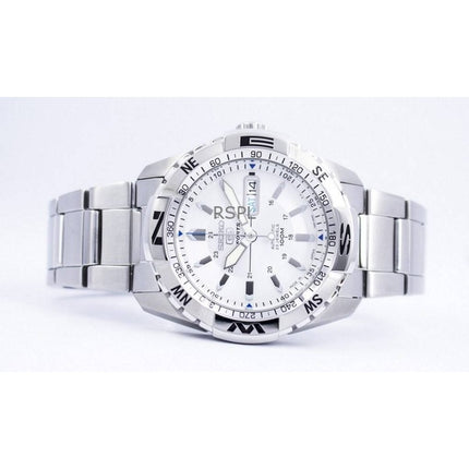 Montre homme Seiko 5 Sports, cadran argenté, automatique, 23 rubis, fabriquée au Japon, SNZJ03J1, remise à neuf