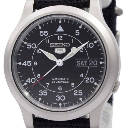 Montre homme Seiko 5 Military SNK809K2 automatique à cadran noir, remise à neuf