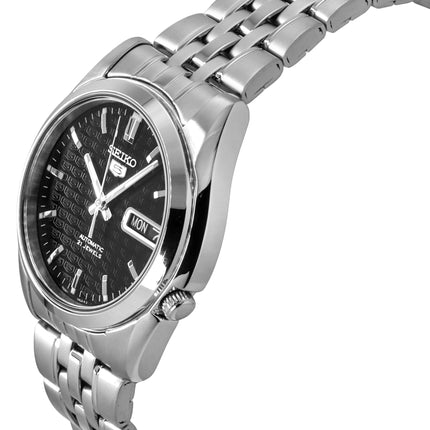 Montre homme Seiko 5, cadran noir, automatique, 21 rubis, SNK361K1, remise à neuf