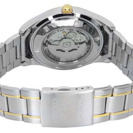 Montre homme Seiko 5 SNKP22J1 automatique bicolore en acier inoxydable avec cadran blanc et chiffres arabes, remise à neuf