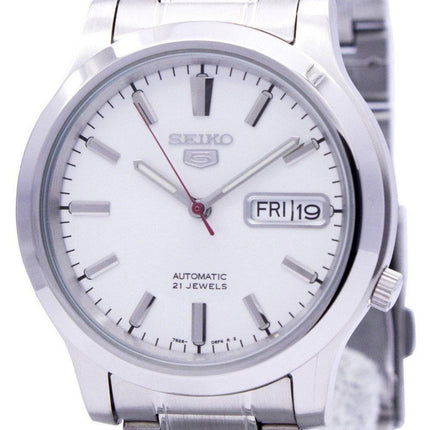 Montre homme Seiko 5, cadran blanc, automatique, 21 rubis, SNK789K1, remise à neuf