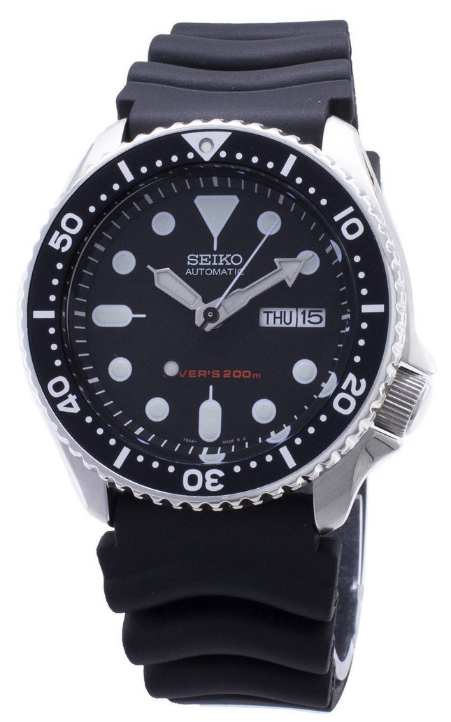 Montre de plongée automatique Seiko SKX007K1 pour homme, cadran noir, remise à neuf