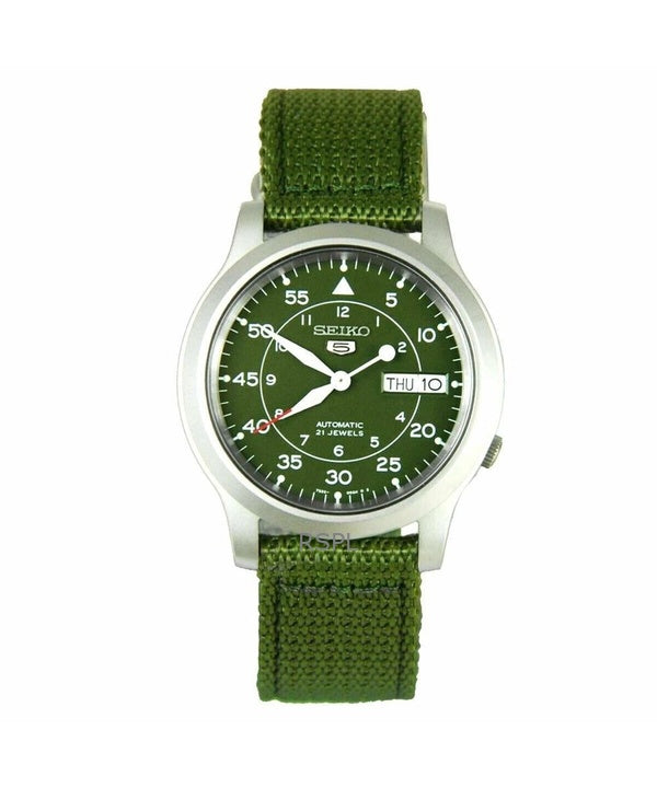 Montre homme Seiko 5 automatique à cadran vert militaire SNK805K2 remise à neuf