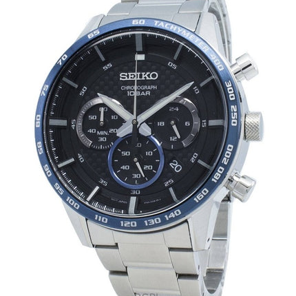 Montre Seiko Chronographe à Quartz Cadran Noir SSB357P1 pour Homme Reconditionnée