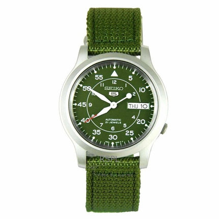 Montre homme Seiko 5 automatique à cadran vert militaire SNK805K2 remise à neuf