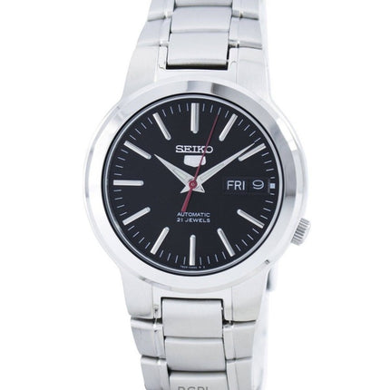 Montre homme Seiko 5 SNKA07K1 automatique à cadran noir et 21 rubis, remise à neuf