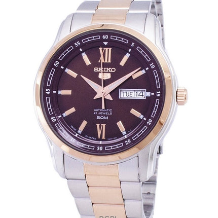 Montre homme Seiko 5 Classic automatique à cadran marron SNKP18J1 remise à neuf