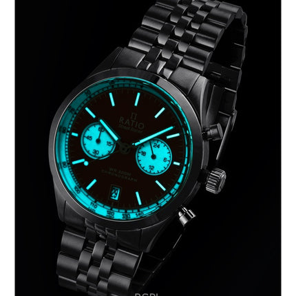 Montre Ratio Street Racer Chronographe RTC012 200M Cadran Panda Inversé