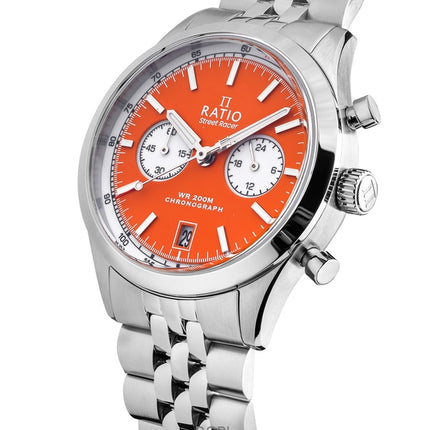 Montre Ratio Street Racer Chronographe RTC016 200M Cadran Panda Inversé