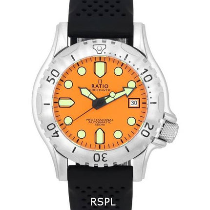 Ratio FreeDiver Professional Saphir Orange Cadran Automatique RTF017 500M Montre Homme